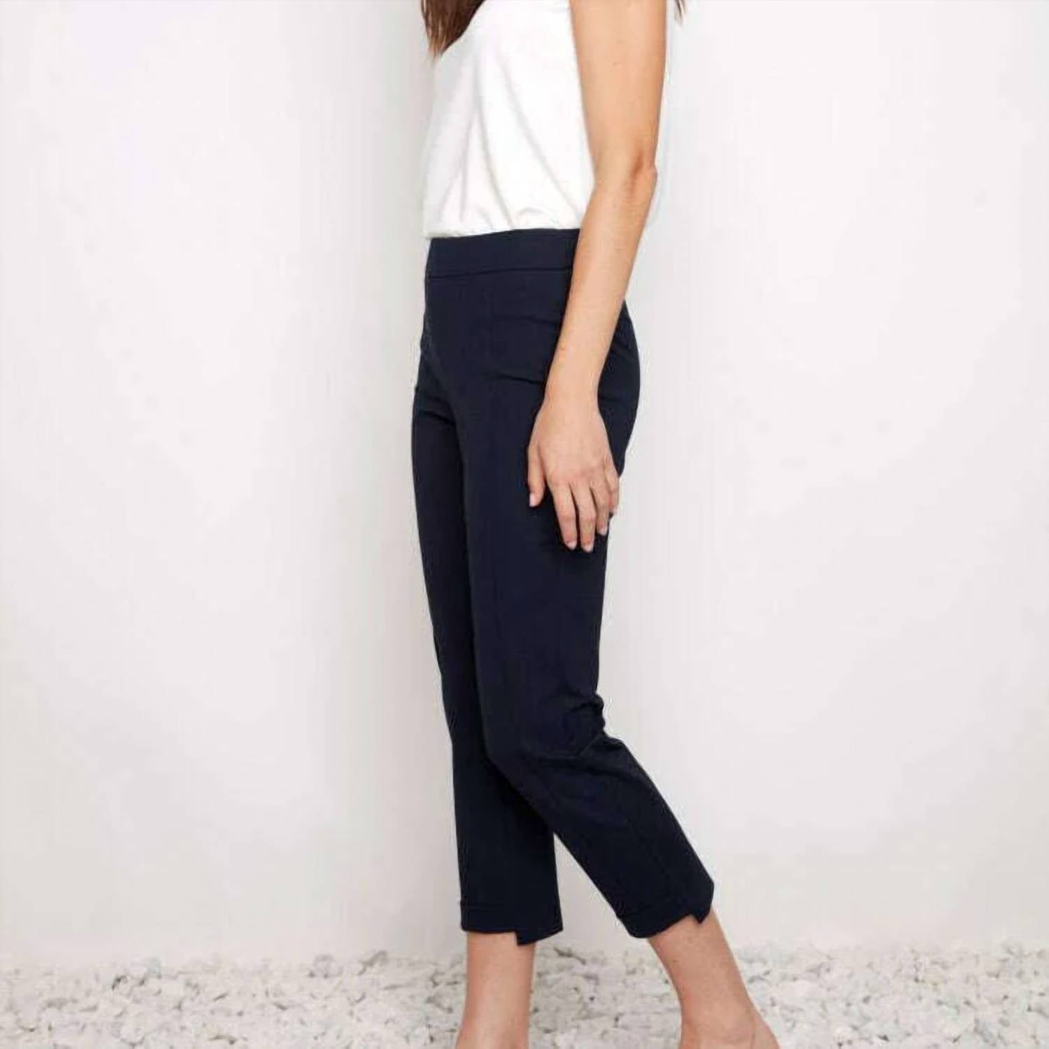 Up! - Compression Slim Cropped Front-cuff Pants