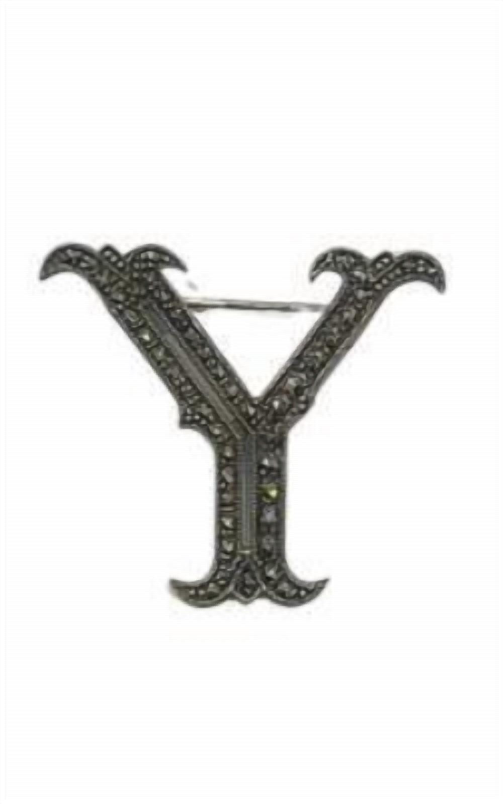 Sonya'S - Marcasite "Y" Brooch