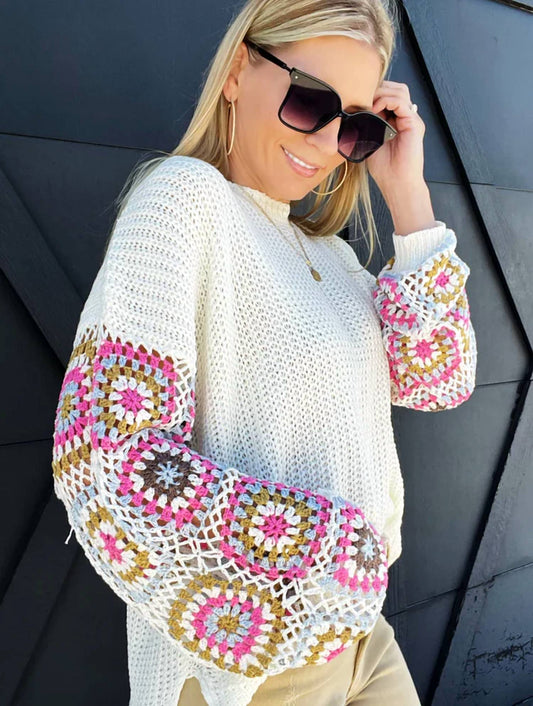 Crochet Sleeve Sweater