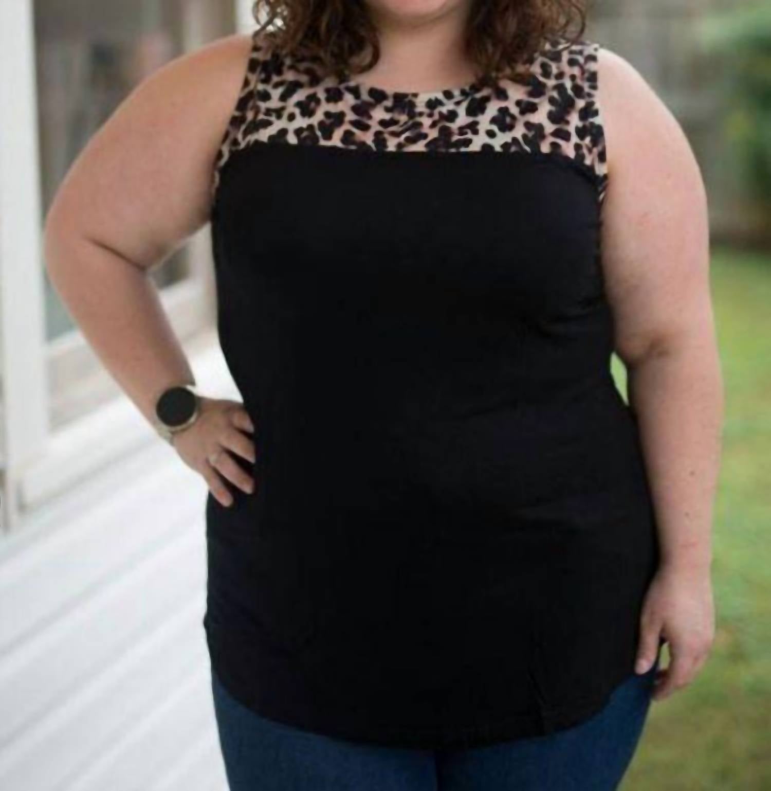 Shirley Stone - Leopard Sleeveless Tank Top