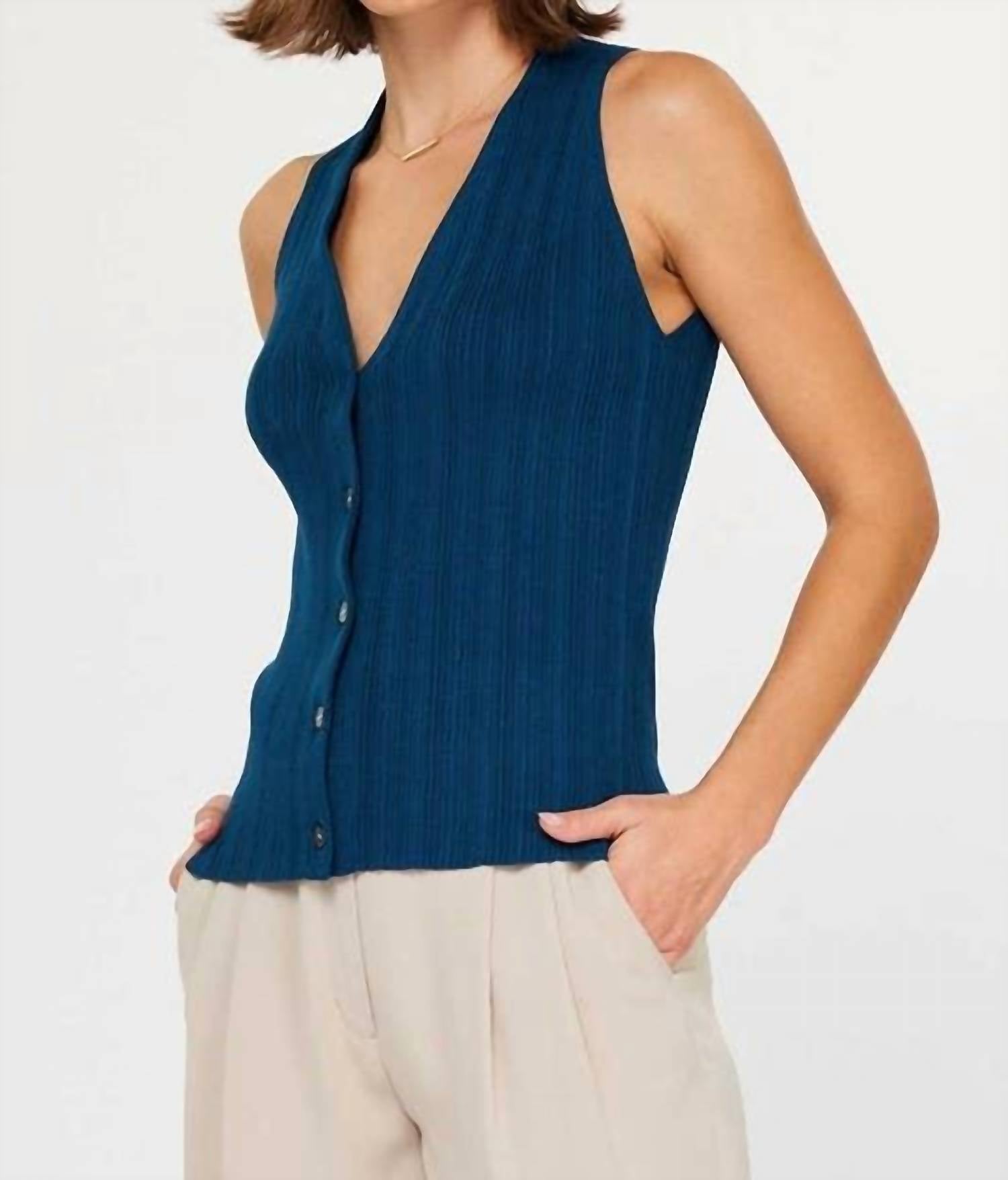 Current Air - Pleated Sleeveless Sweater