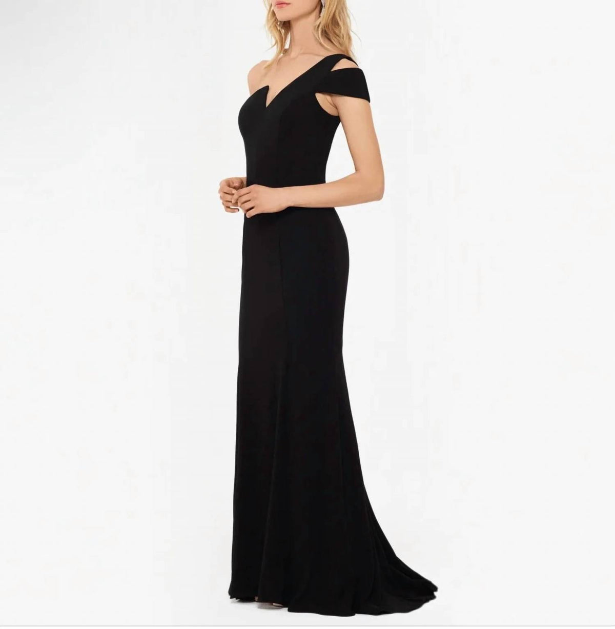 Betsy & Adam - Women's One Shoulder Scuba Crepe Dress