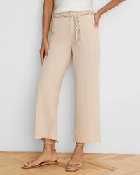 Nic + Zoe - Eliot Wide Leg Rumba Linen Belted Crop Pants
