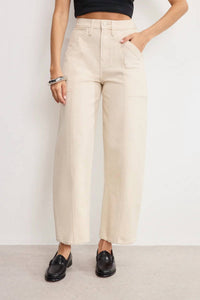 Good American - CROPPED BARREL PANTS
