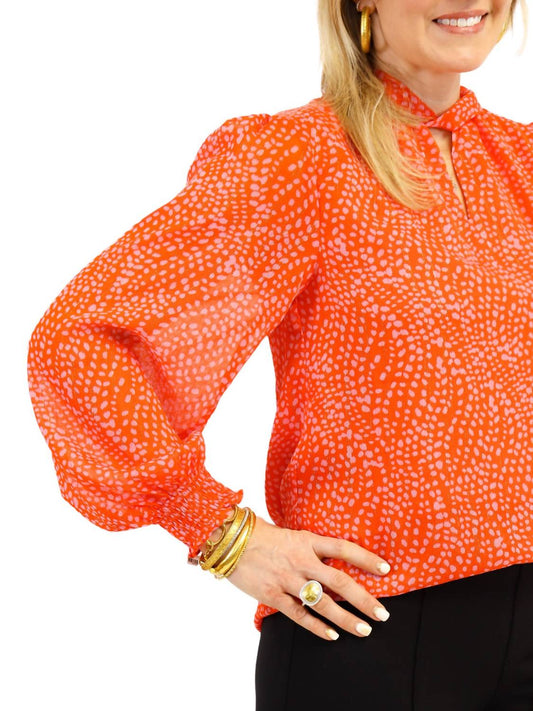 Jade - Pink Dot Blouse