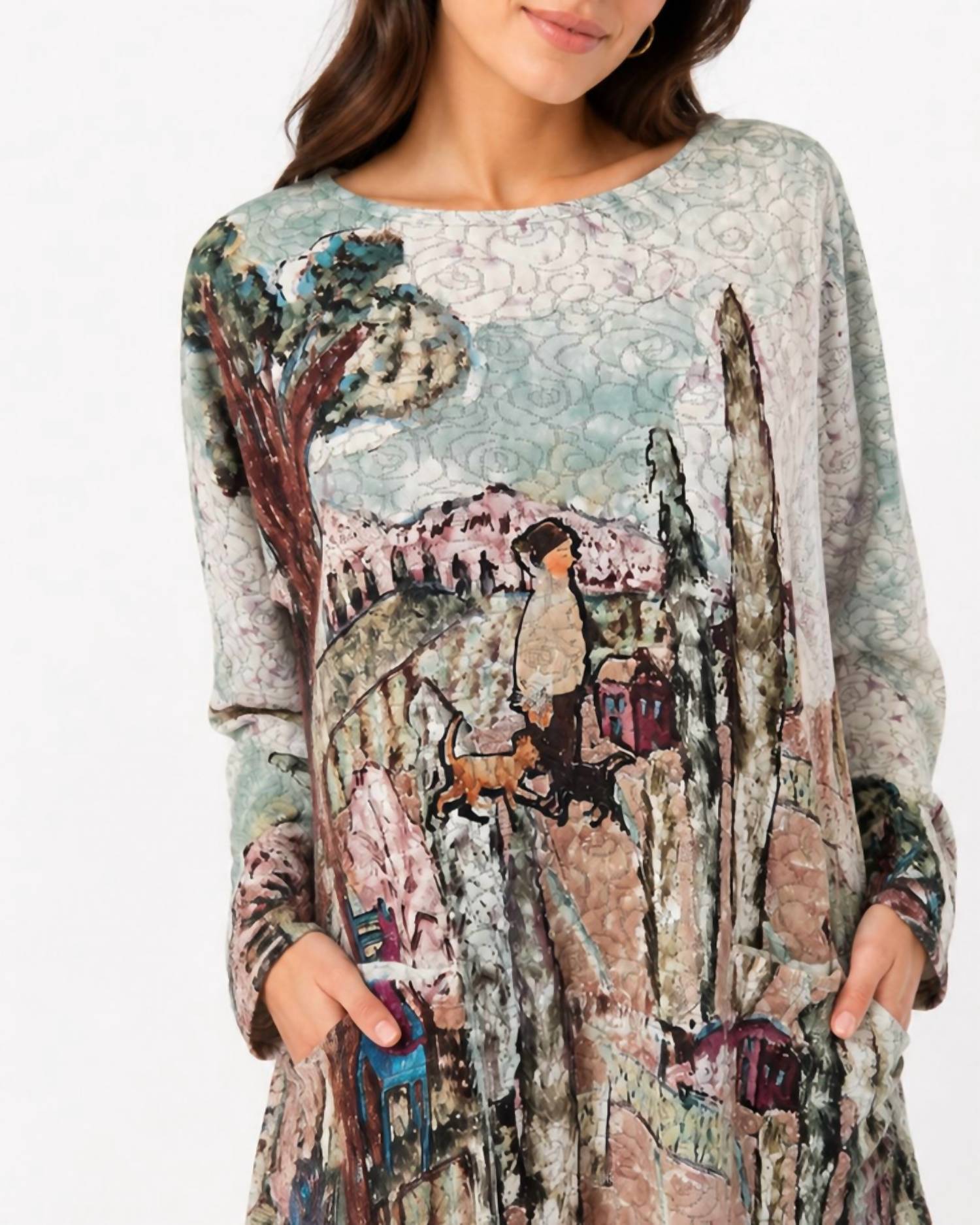 Inoah - Purr-fect Day Quilted Pocket Top