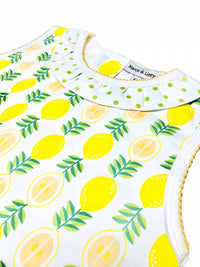 Little Threads - Girl's Lemonade Stand Pima Print A Line Dress