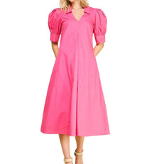Pinch - Camille V Neck Pleated Dress