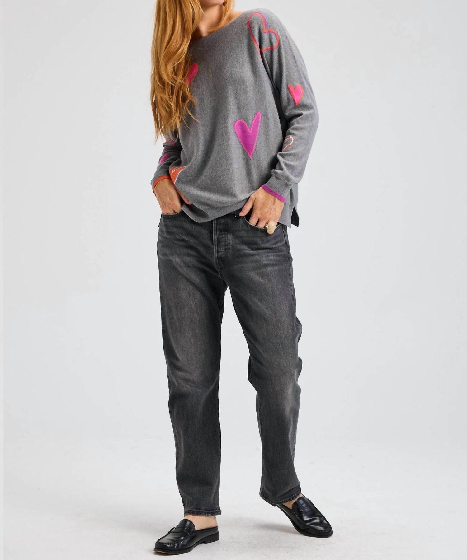 Zaket & Plover - Intarsia Hearts Sweater
