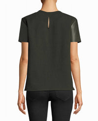 Nicole Miller - Leather T-Shirt