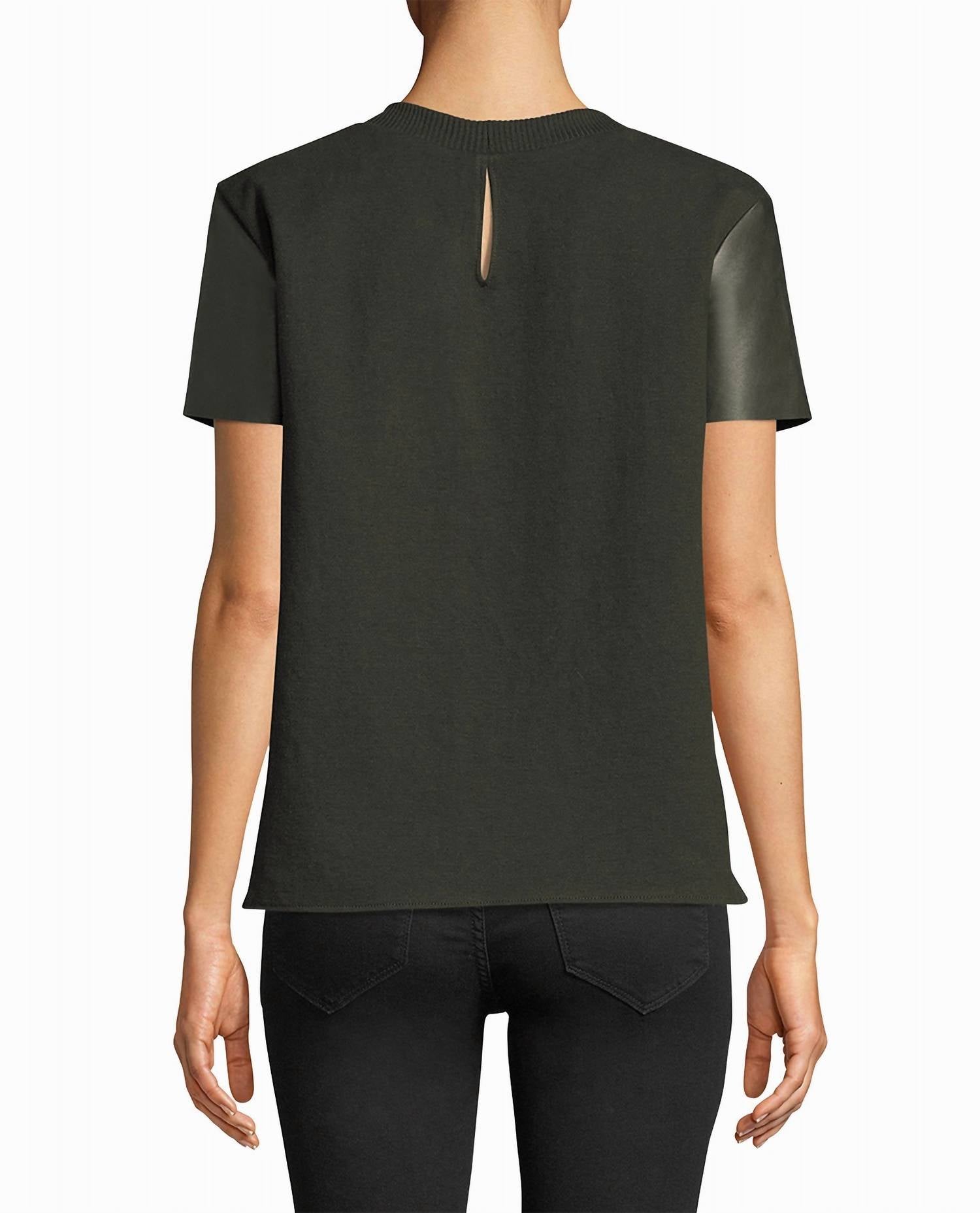 Nicole Miller - Leather T-Shirt