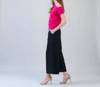 Clara Sunwoo - Angular Drape Neck Off Shoulder Top