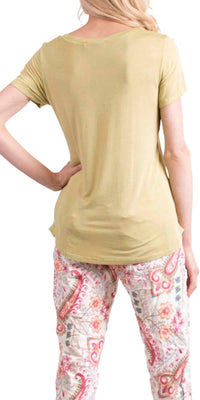 Gigi Moda - Nola Satin Scoop Neck Tee