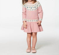 Deux Par Deux - Girl's Knit Dress With Flowers