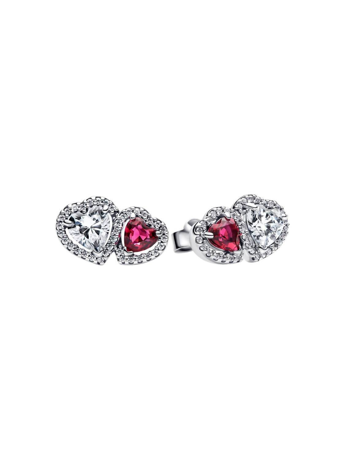Pandora - Halo Heart Stud Earrings