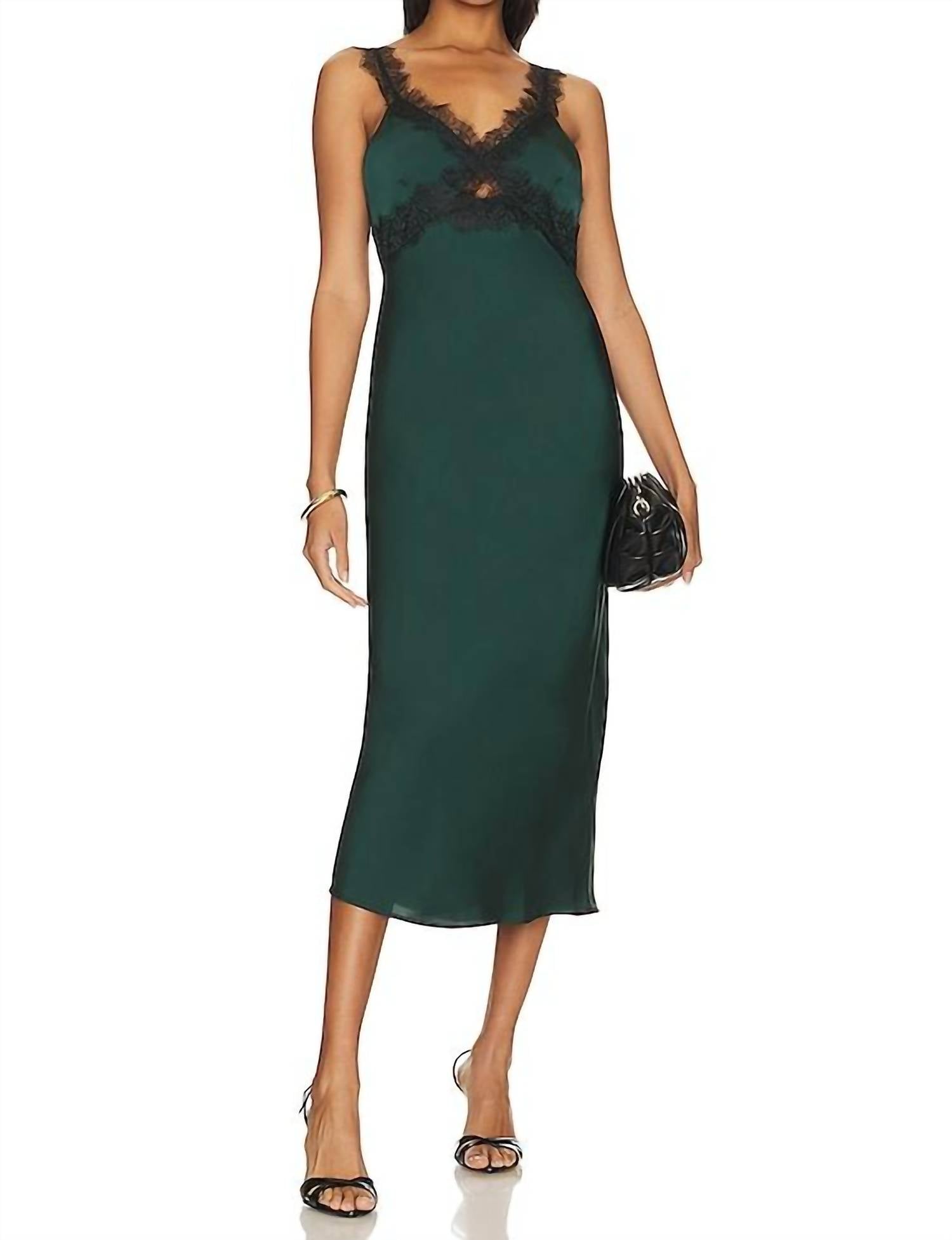 Minkpink - Erin Lace Trim Midi Dress