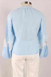 Charlie B - Embroidered Raglan Blouse