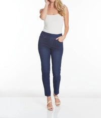Slimsation By Multiples Pull On Jeans in midnight indigo - women's jeans - view 5