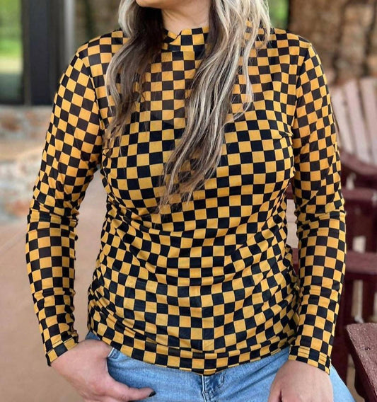 Sterling Kreek - Checkered Long Sleeve Top