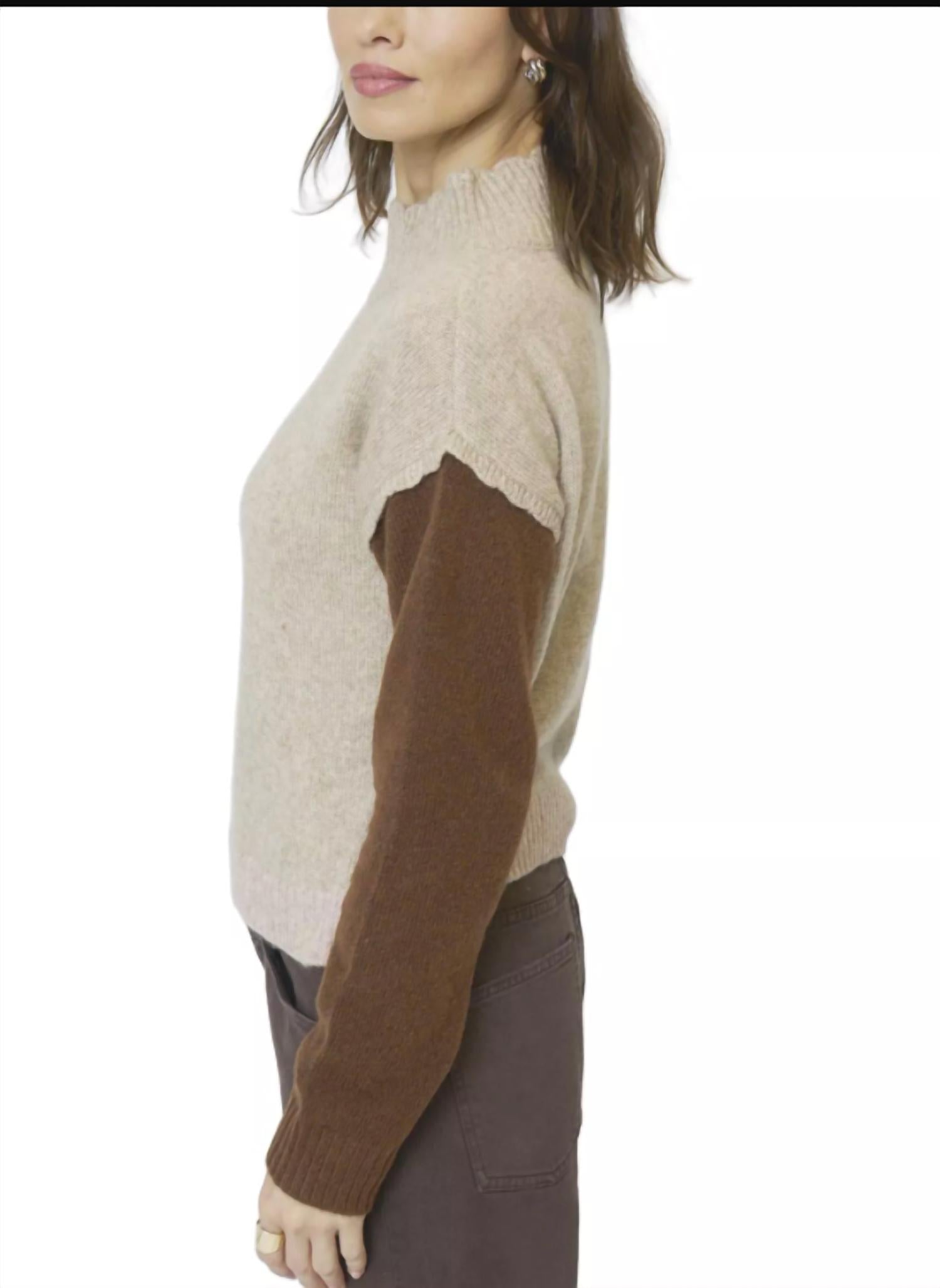 Central Park West - Olivia Ruffle Turtleneck Top