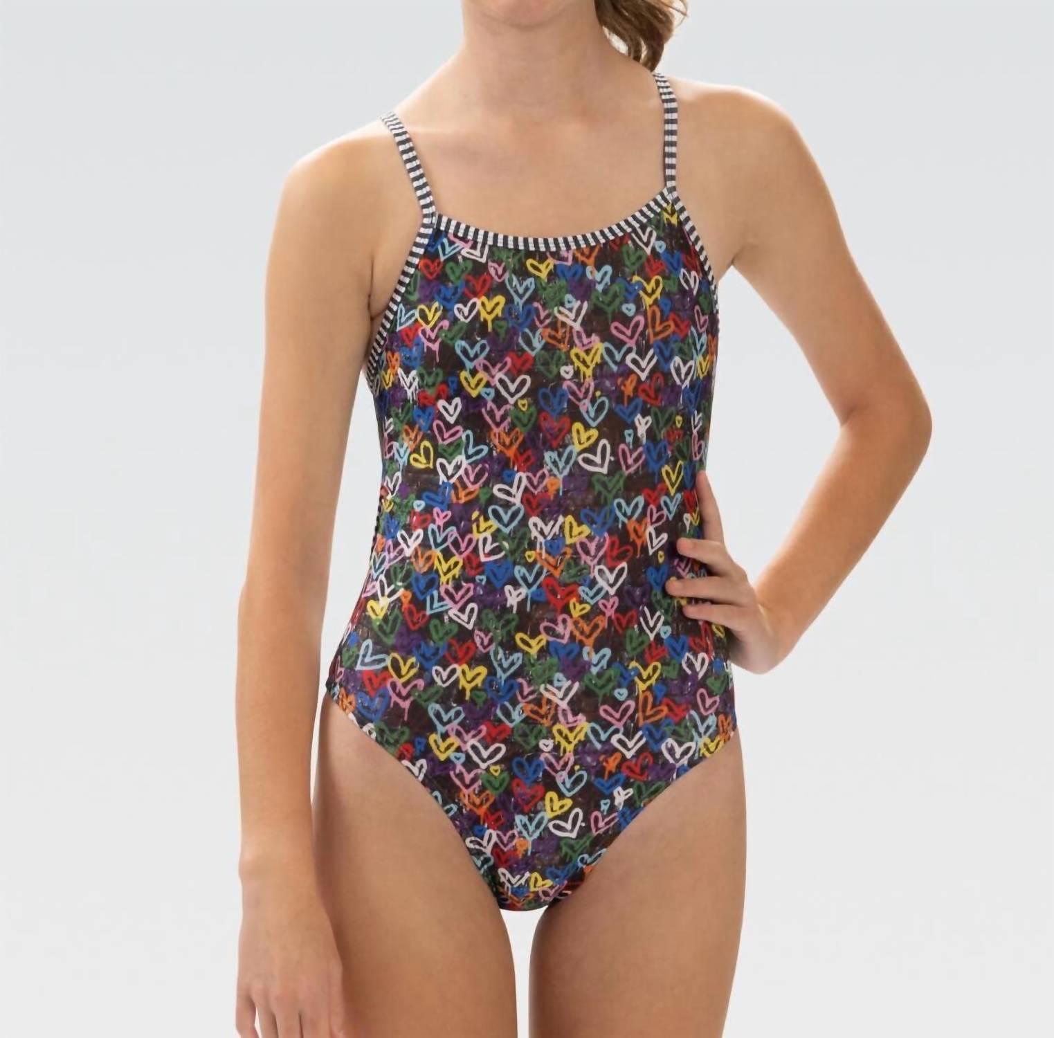 Dolfin Women's Tring Back One Piece in love wins print - women's swimwear