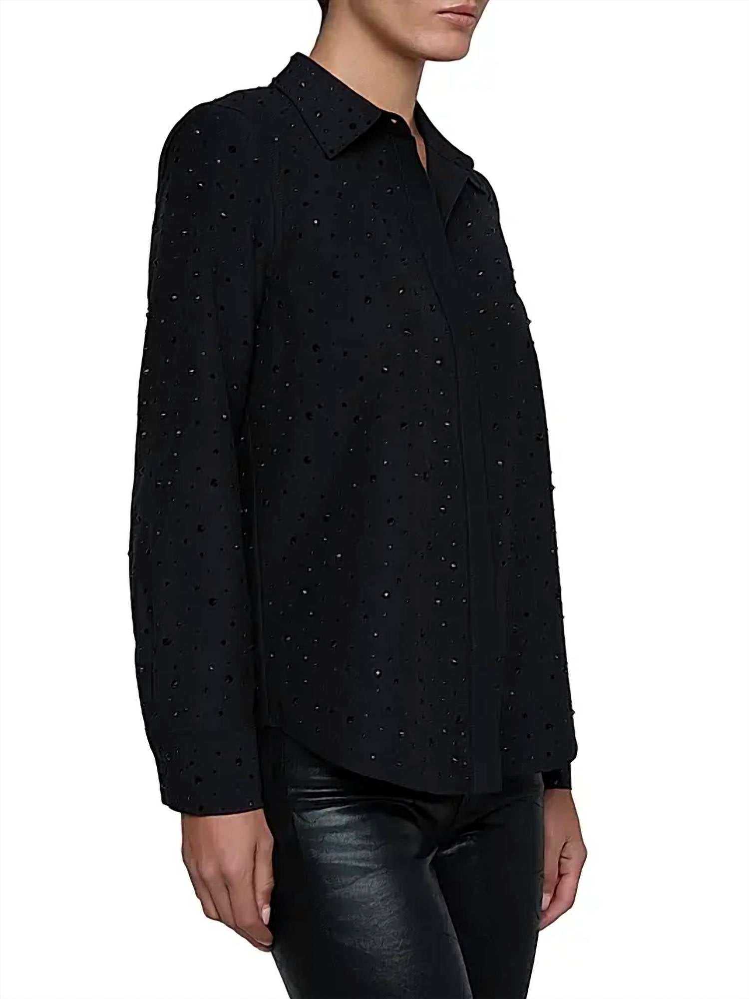 L'Agence - Ellery Embellished Cotton-blend Blouse