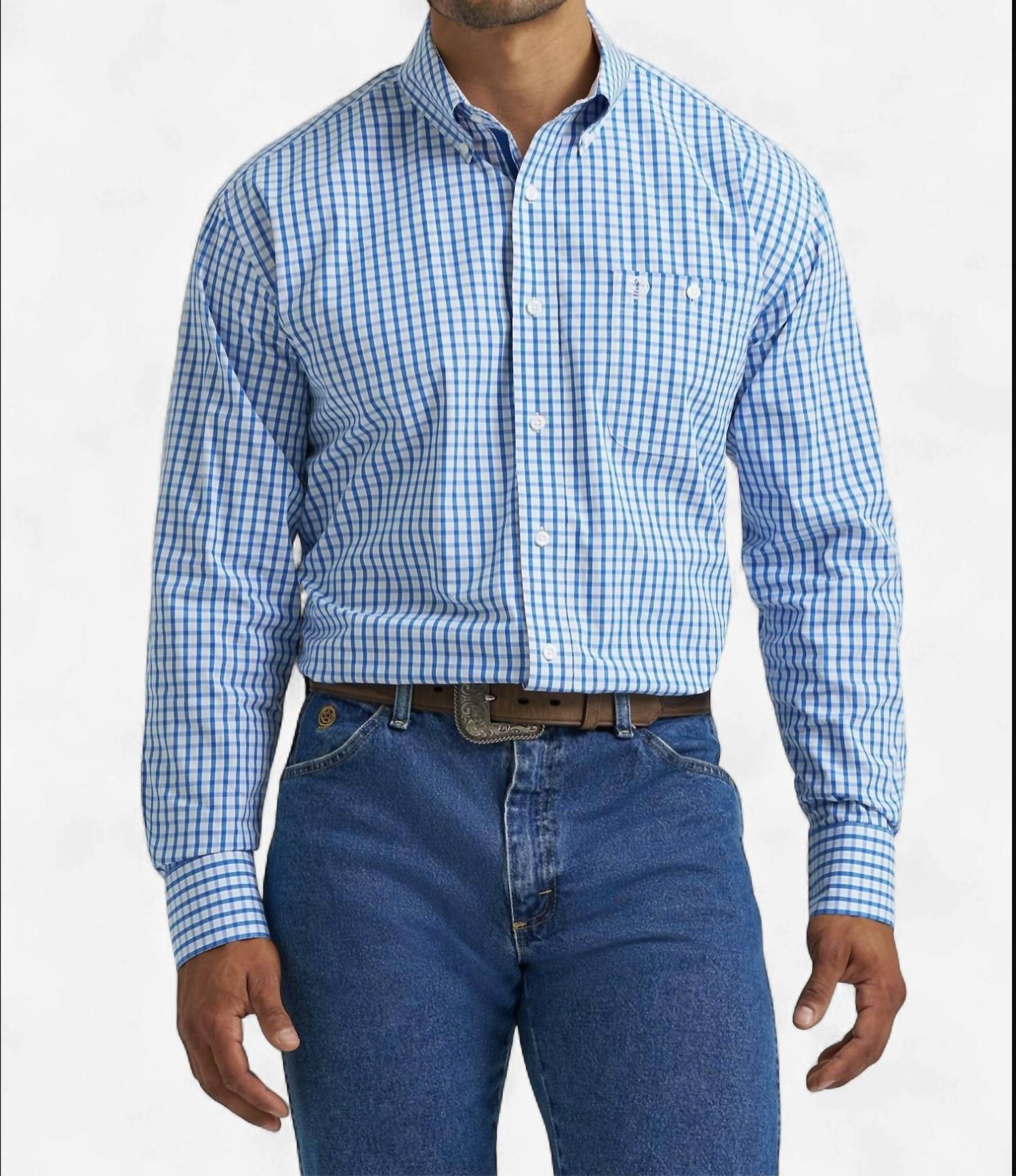 Wrangler - Men's One Pocket Button Down Shirt