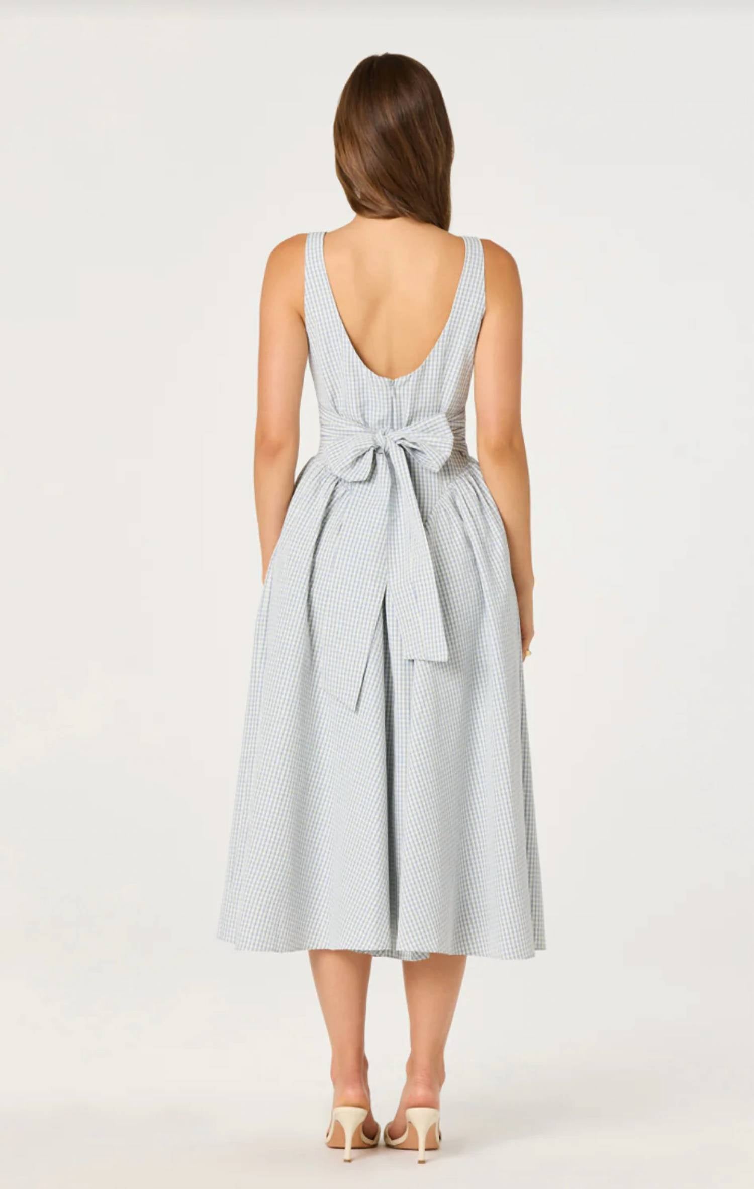 Astr - Vinya Bow-back Midi Dress
