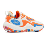 UNDER ARMOUR Men's Spawn 5le Shoes in white citrus blast - men's sneaker - detail view