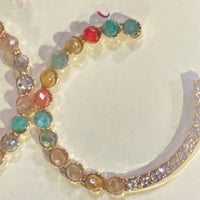 Mys Wholesale - Women's Rhinestone Hoop Earrings