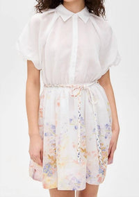 En Saison Taylorann Mini Dress in ivory violet orange - women's dress
