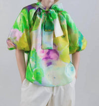 Psophia - Tie neck blouse