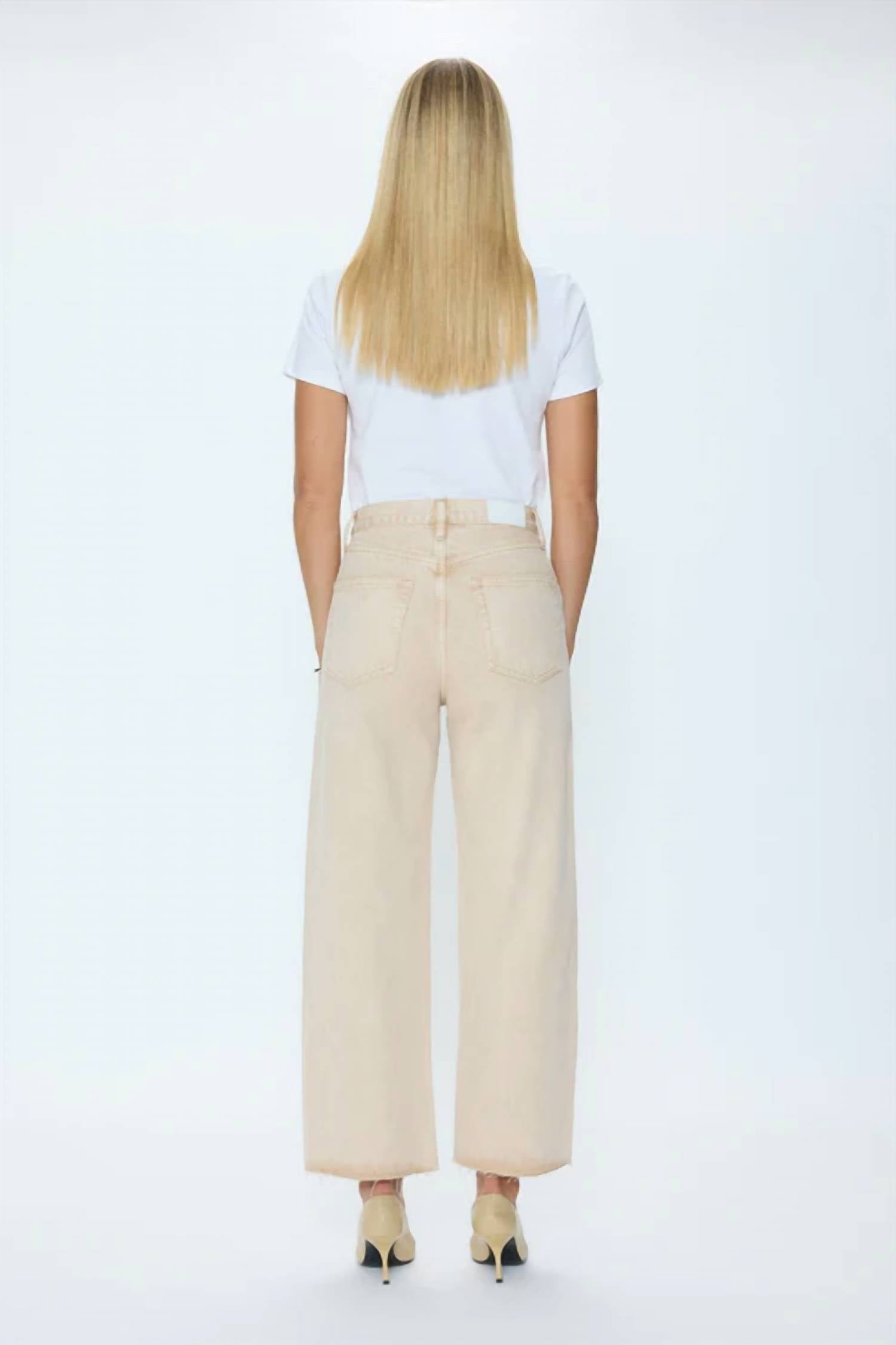 PISTOLA Tate Crop Jean in dune 2 - women's jeans - alternate view