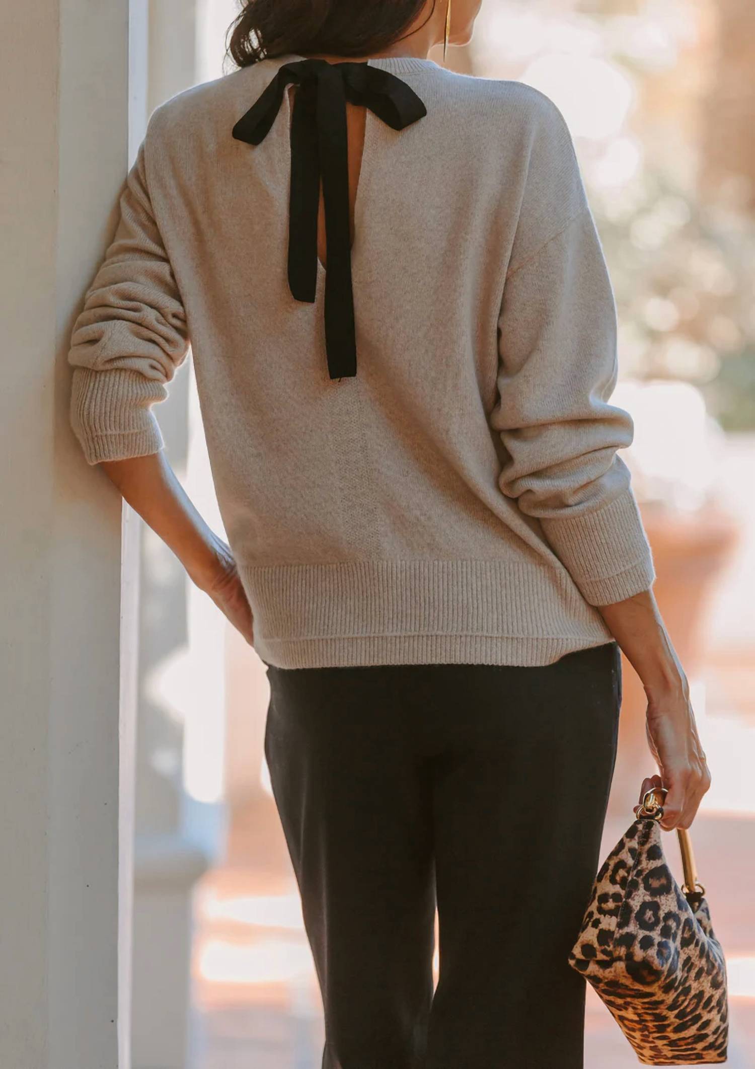 Maria Mcmanus - Ribbon Back Crew Sweater
