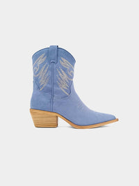 SHU SHOP Women's Zahara Suede Cowboy Boots in blue - women's shoe