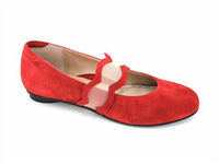 Beautifeel Women's Iris Slip-on Shoes in dark red suede - women's sandal