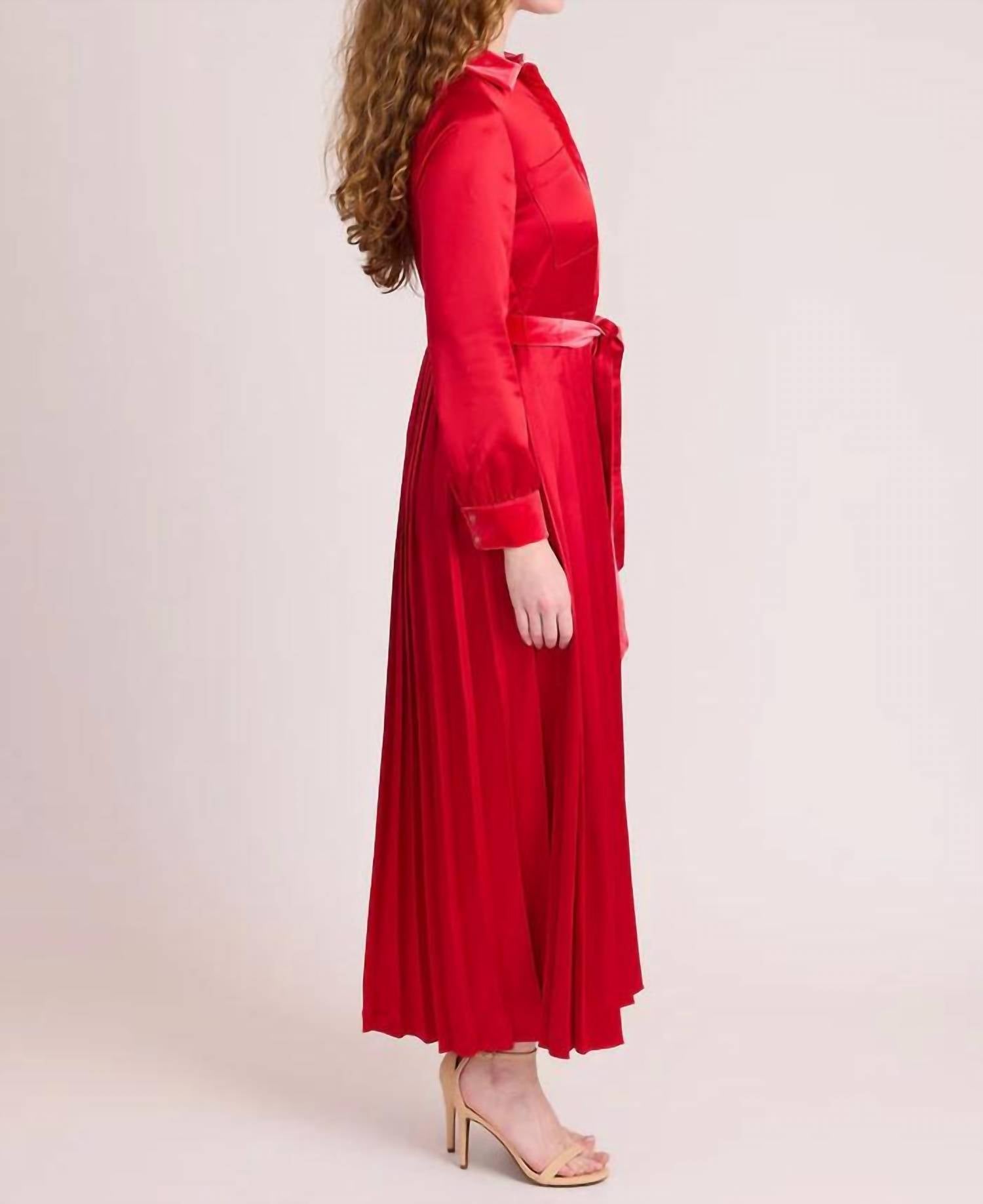 S'edge Adair Maxi Dress in lipstick - women's dress - alternate view