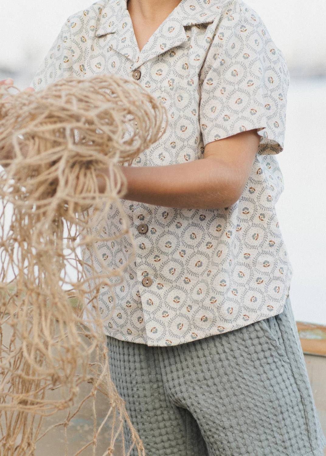 Rylee + Cru - Kid's Lapel Collar Fleur Shirt