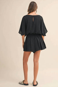 Klesis - Crinkle Short Sleeve Romper