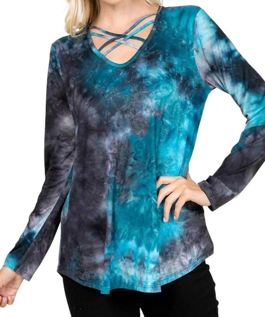 Heimish Usa - The Kate Tiedye Criss Cross Top