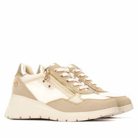 Xti - Women's Casual Wedge Lace-Up Sneakers
