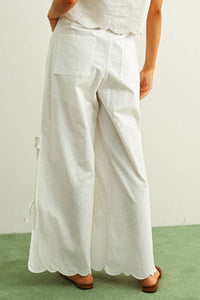Miou Muse - Embroidery Side Tie Pants