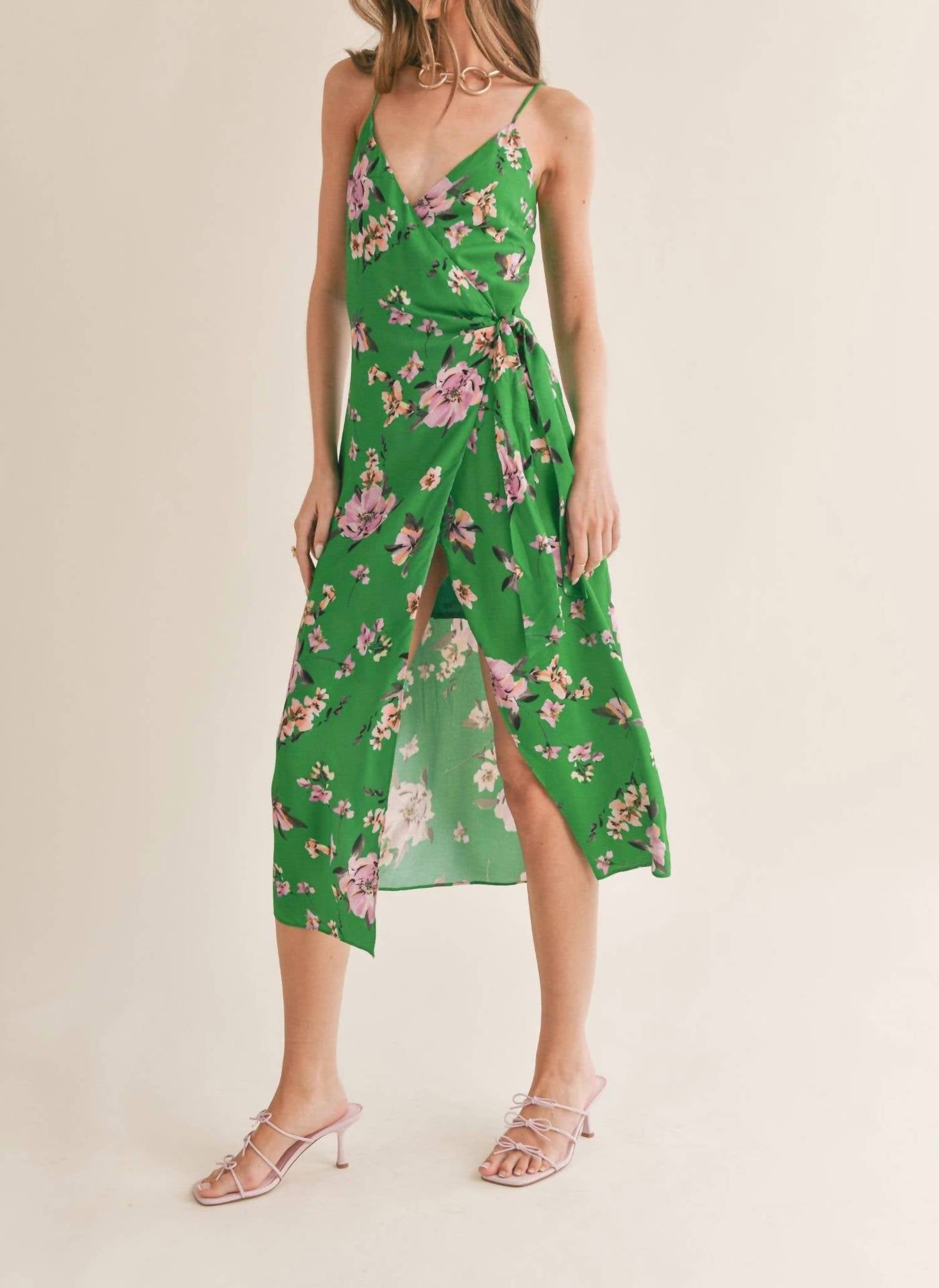 Sage The Label - Greener Side Midi Wrap Dress