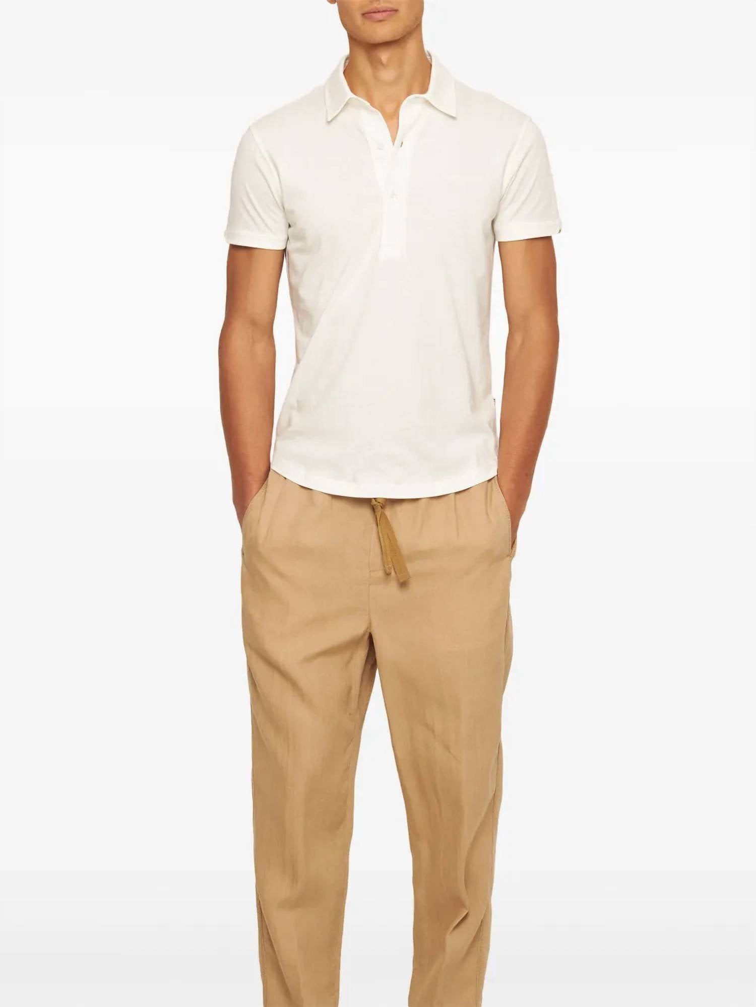 Orlebar Brown Sebastian Polo Shirt in thasos beach - men's shirt