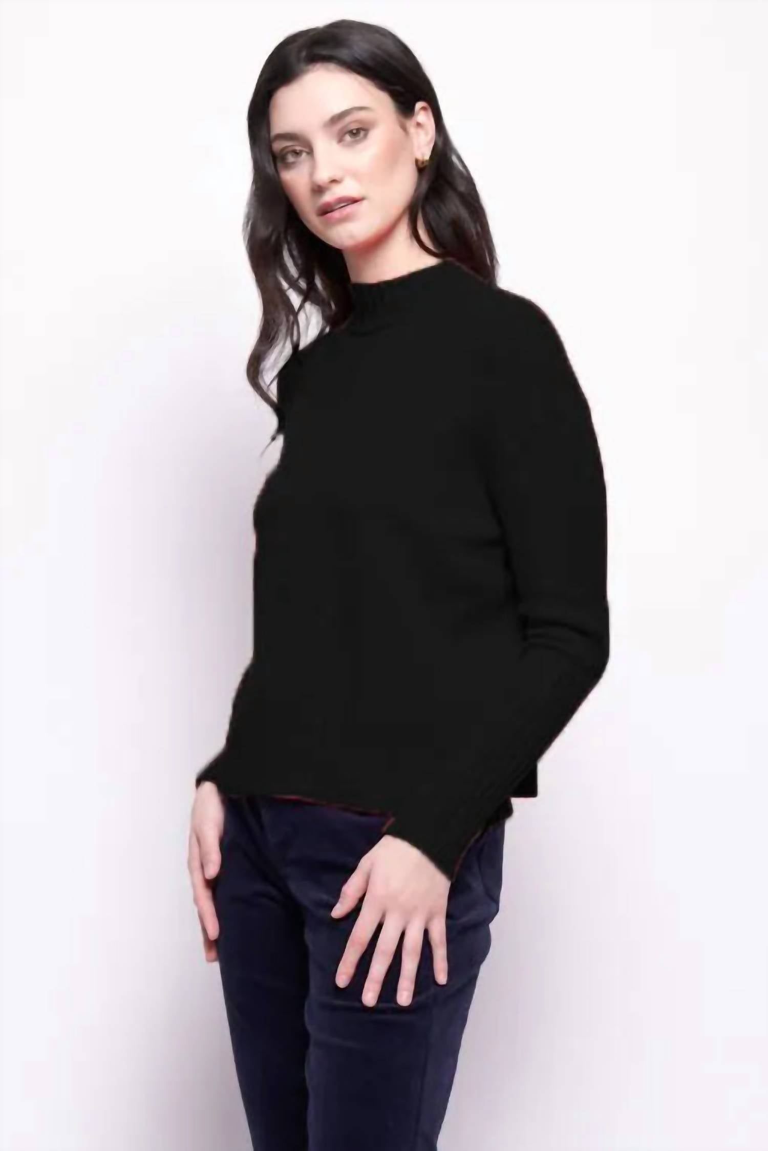 FOIL Right On Sweater in black - women's sweater - alternate view