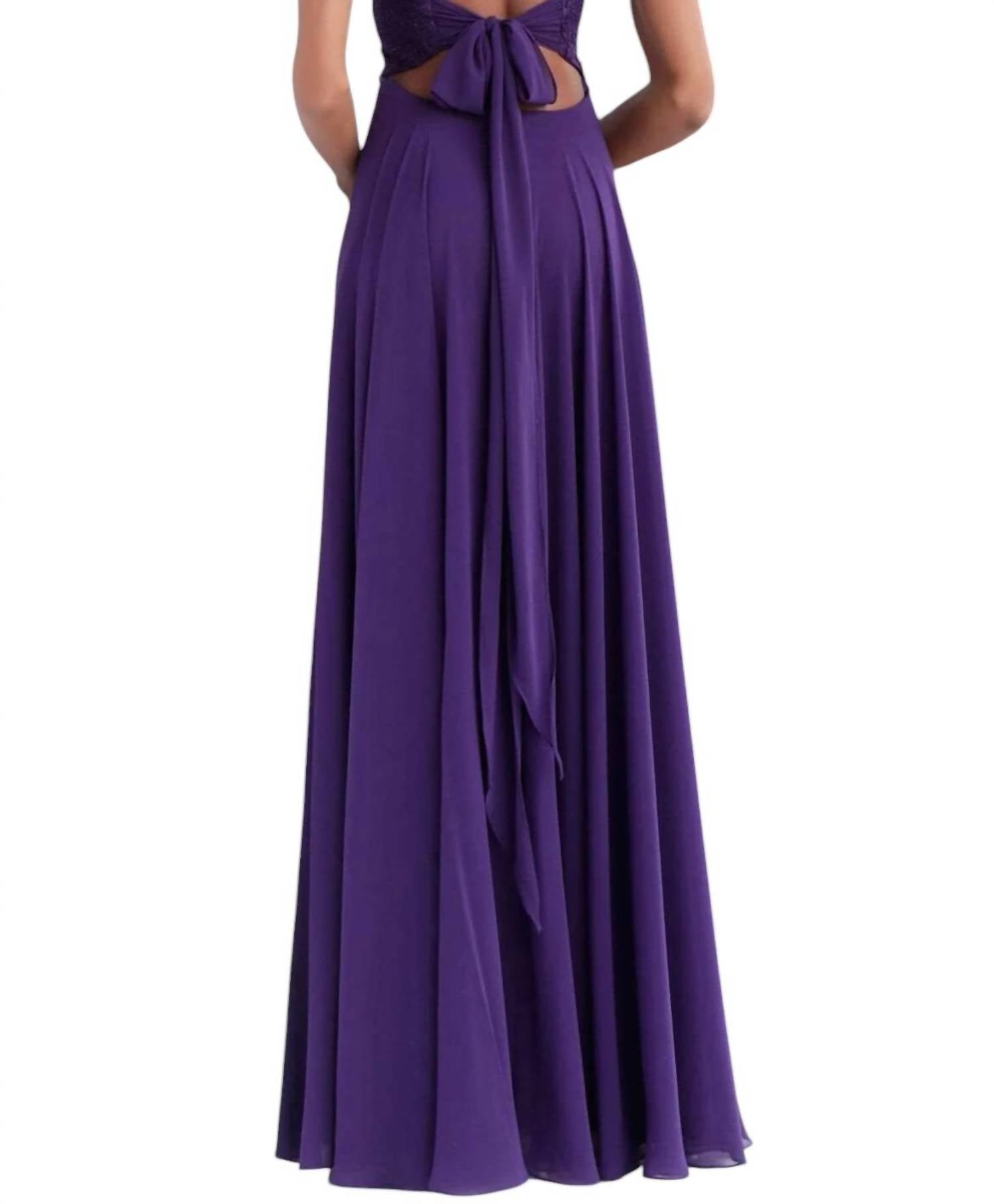 Jovani - Embroidered Halter Neck A-line Dress