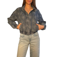 Camellia - Floral Embroidered Denim Jacket