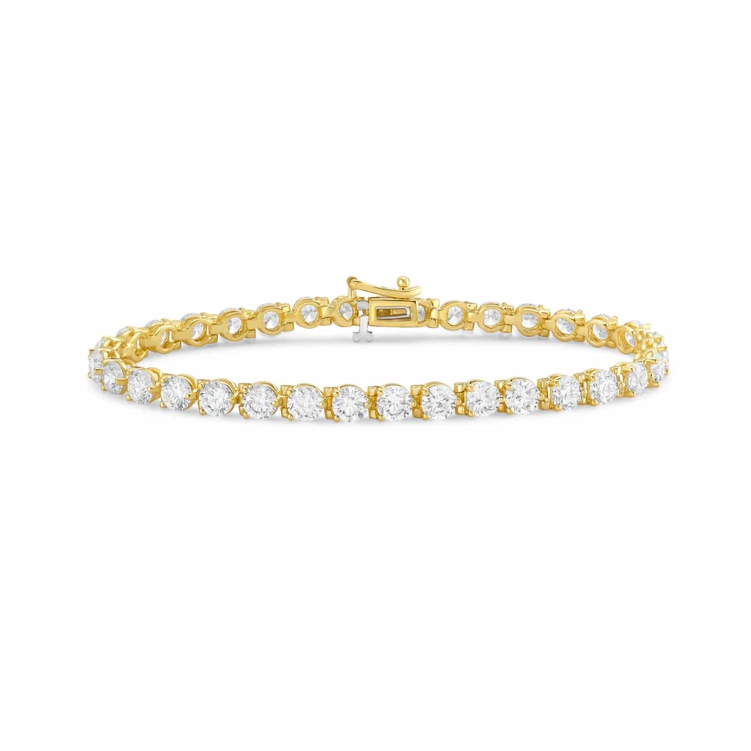 Diana M Jewels - Women's Round Lab-Grown Diamond Tennis Bracelet (9.00 Ct) - Elegant Plus