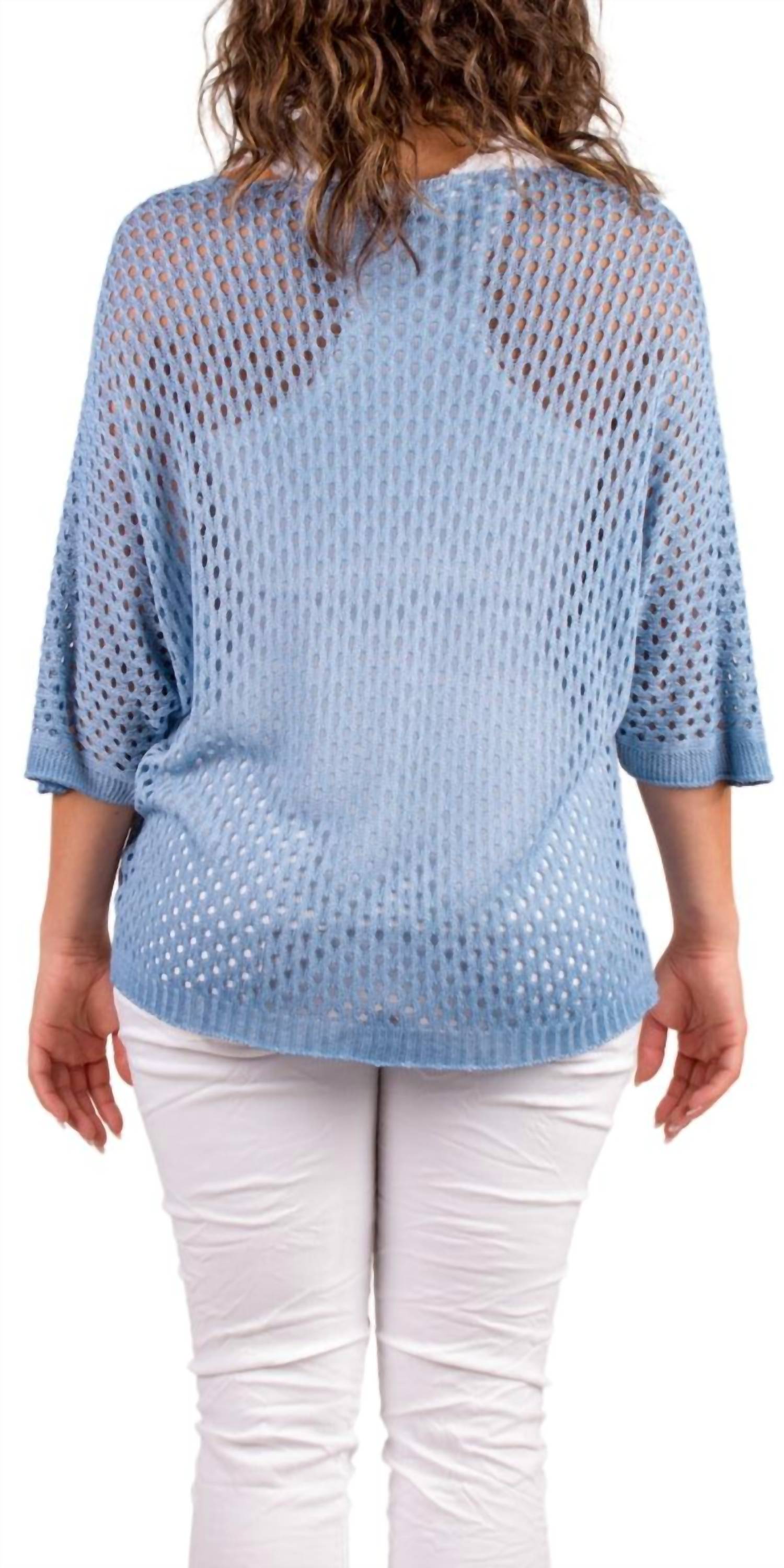 Gigi Moda - Star Knit Mesh Sweater