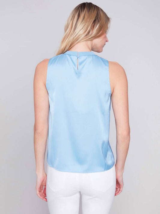 Charlie B - Sleeveless with Rib Crewneck Top